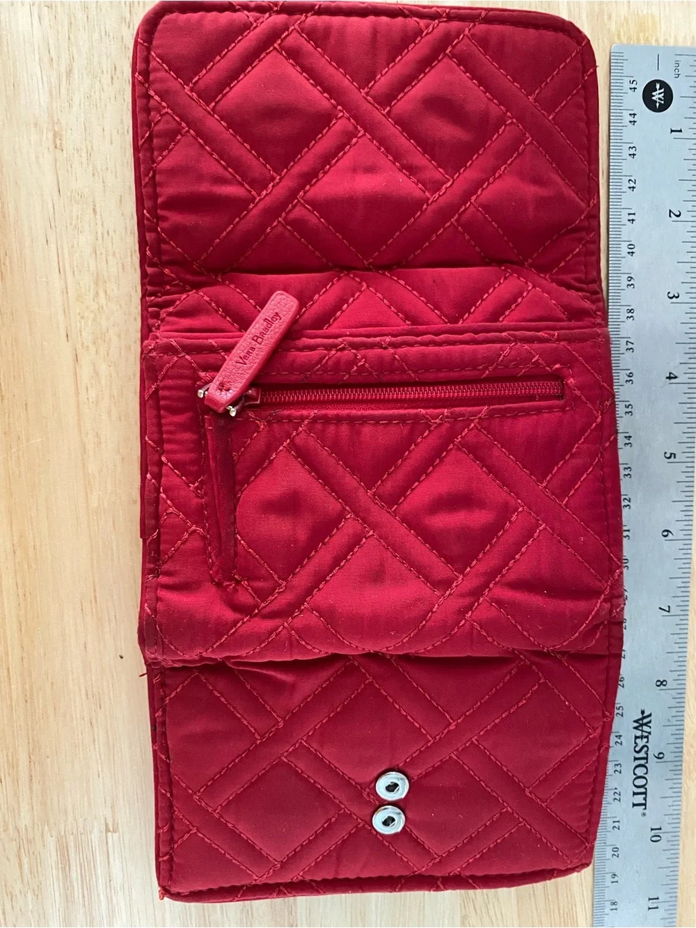 Vera Bradley Quilted Card Wallet in Red